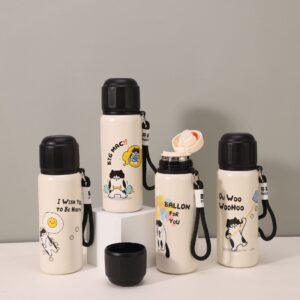 TERMO ACERO INOXIDABLE GATITO NEGRO 550ML