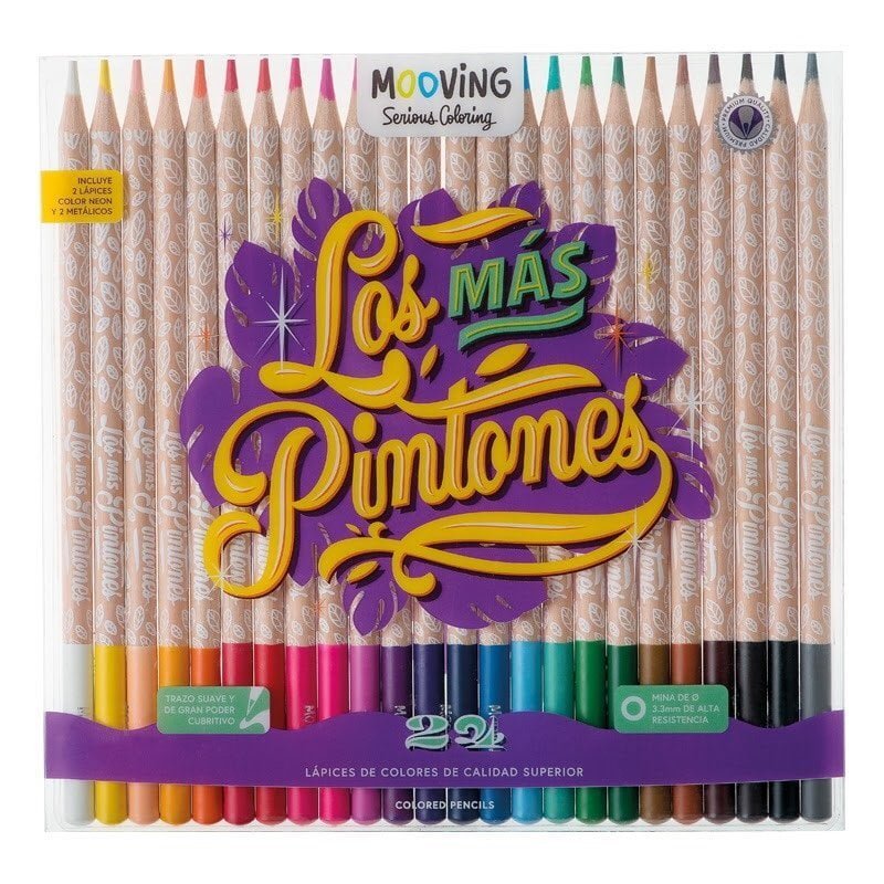 LAPIZ MOOVING 3011024 LOS MAS PINTORES X24 COLORES