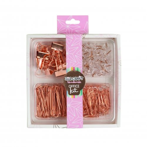 SET IBI CRAFT 120102 TENDANCE OFFICE KIT ROSA METALIZADO